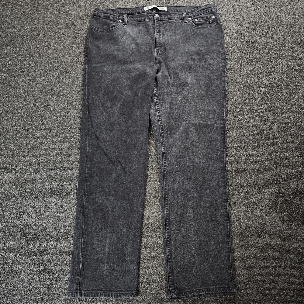 Harley-Davidson Straight Leg Jeans Womens 22 Black Denim Biker Riding Pants